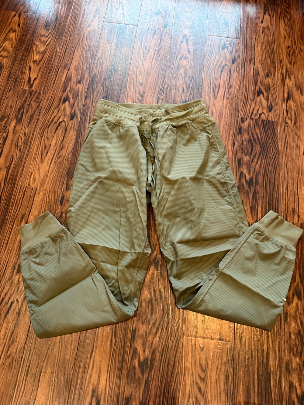 ZYIA Olive Ribbed Drawstring Joggers - Picture 2 of 3